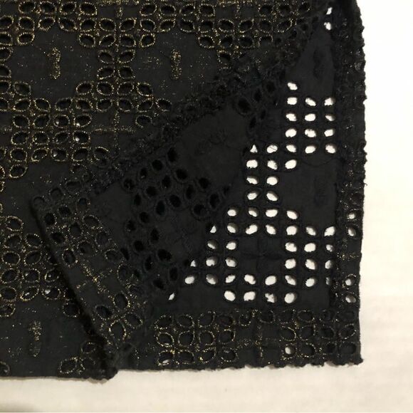 Roberta Freymann Sequin/Knit Black/Gold Mesh tunic (XS) - Picture 4 of 4
